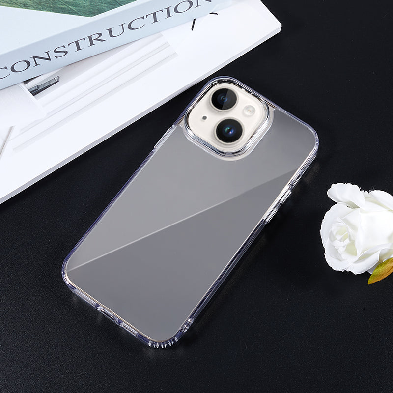 For iPhone 14 Anti-Drop Phone Case Electroplating Mirror Design TPU+Acrylic Phone Cover For iPhone 14 Anti-Drop Phone Case Electroplating Mirror Design TPU+Acrylic Phone Cover
